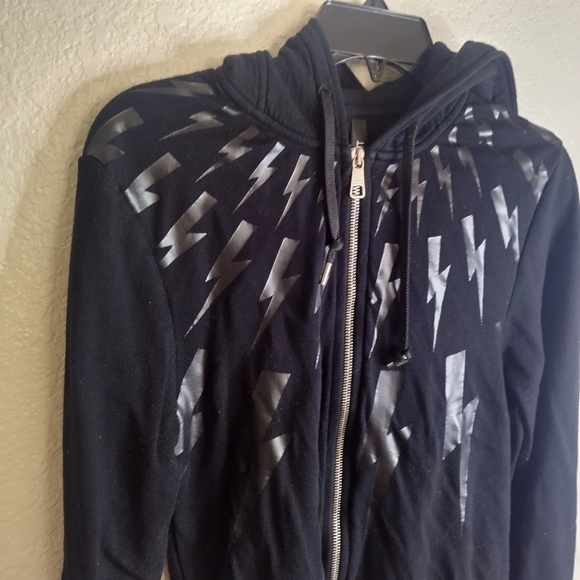 Neil Barrett Lightning Bolt Full Zip Hooded Sweater Men's S, Women's M - Picture 2 of 8